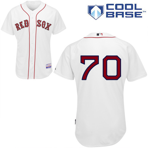 Garin Cecchini #70 Youth Baseball Jersey-Boston Red Sox Authentic Home White Cool Base MLB Jersey